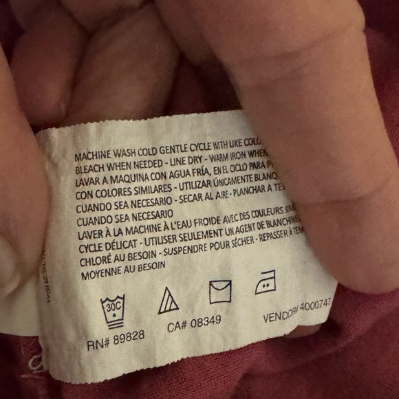 F-74 Gloria Vanderbilt‎ Pink Embroidered Lace Trim Short Sleeve Pullover Blouse - Picture 15 of 16